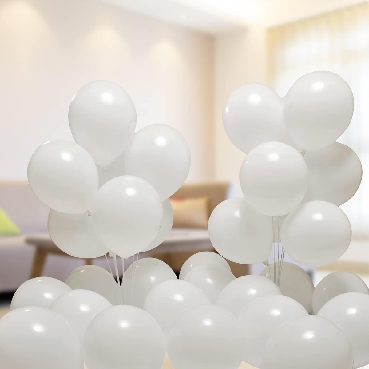 300 Pack White Balloons 12 Inch White Latex Balloons Bulk for Party Supplies and Decorations
