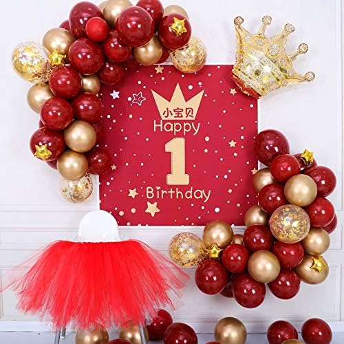 50pcs 12" Party Decoration Matte Latex Balloon for Birthday Wedding Anniversary Christmas Festival (Burgundy)