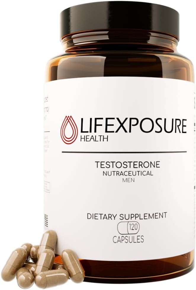 Lifexposure Testosterone Support for Men – Natural Supplement – Tongkat Ali, Ashwagandha, Shilajit, Royal Jelly – (120ct)