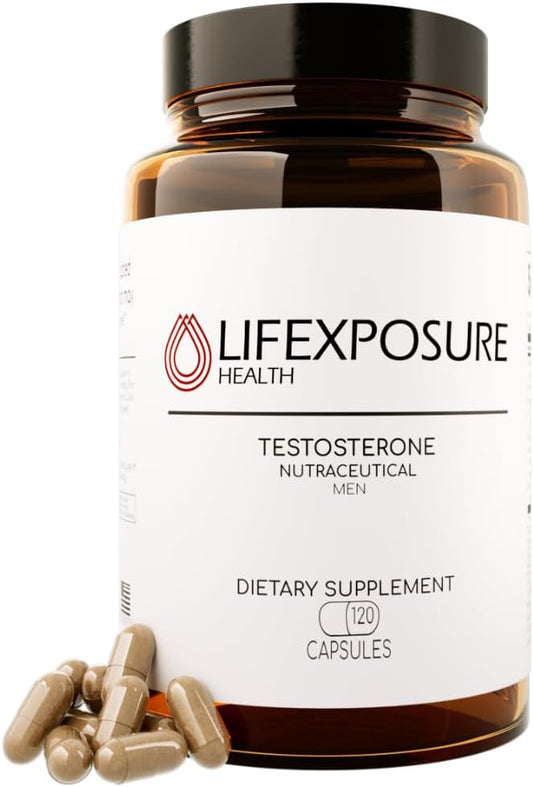 Lifexposure Testosterone Support for Men – Natural Supplement – Tongkat Ali, Ashwagandha, Shilajit, Royal Jelly – (120ct)