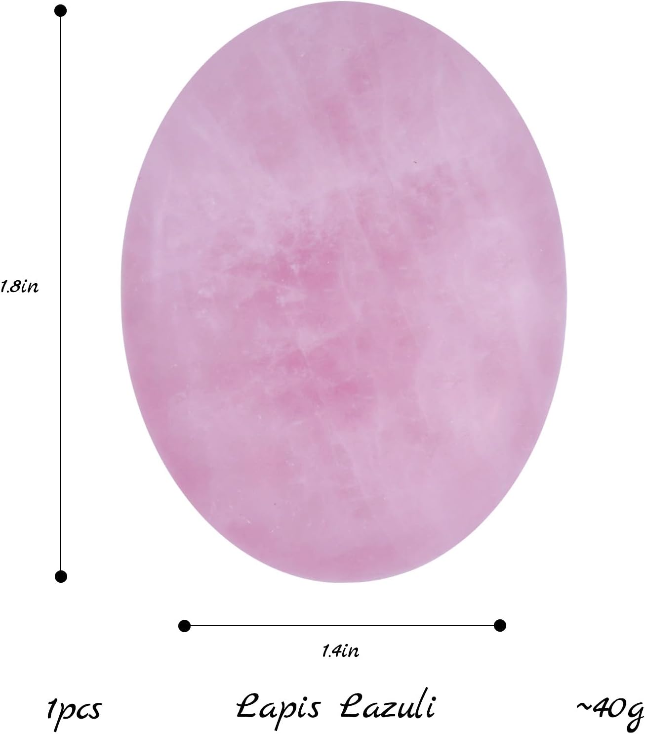 1.8” Opalite Rose Quartz Crystals, Thumb Worry Stones for Anxiety, Adult Sensory Items for Woman or Man, Anxiety Relief Items Fidget for Sensory Stones