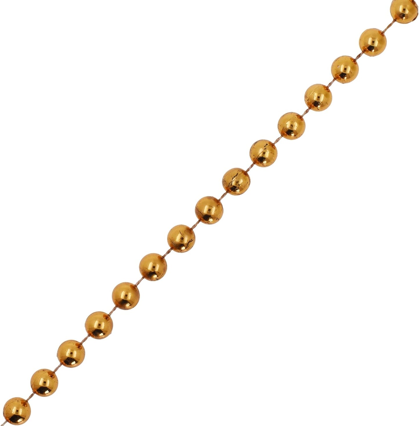 Mandala Crafts 8mm Faux Dark Gold Pearl Beads Roll - 20 Yards Strand of Fake Pearls Chain Garlands Spool String for Christmas Tree, Wedding, Party, Vases, DIY Decoration