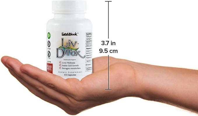 Liv D-Tox - 3-Pack 180 Capsules Total - Liver Detox and Cleanse Support Health Supplement, with Turmeric Root Extract, Milk Thistle, Astragalus, Wasabi Root, and Asparagus (3)