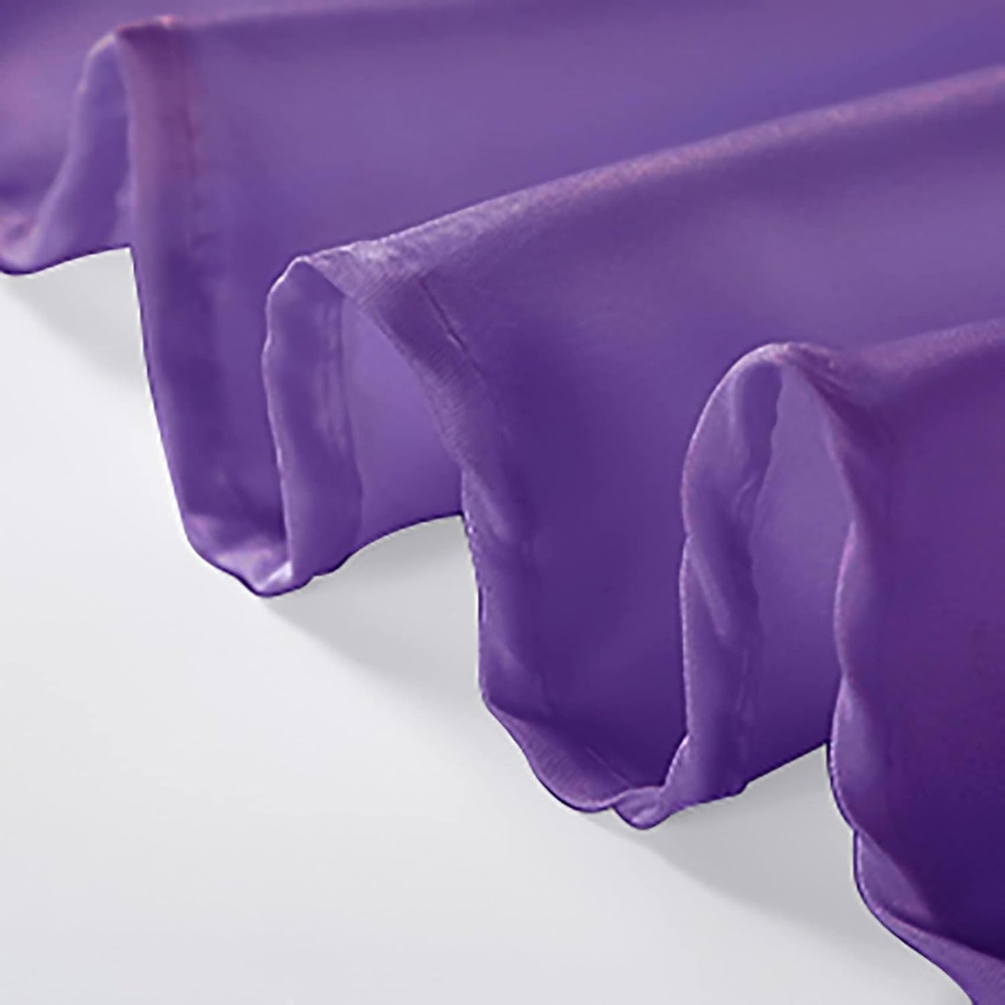 60 inch Round Tablecloth Washable Polyester Table Cloth Decorative Table Cover for Wedding Party Dining Banquet（60 inch,Purple）