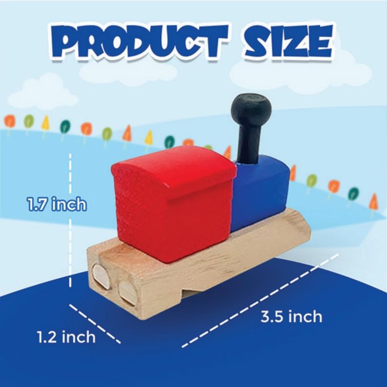 Podzly 12 Pack of Wooden Train Whistles - Fun Noise Maker Wood Toys for Kids, Montessori Toy and Party Favor for Thomas Themed Birthday Parties (1 Dozen Whistles)