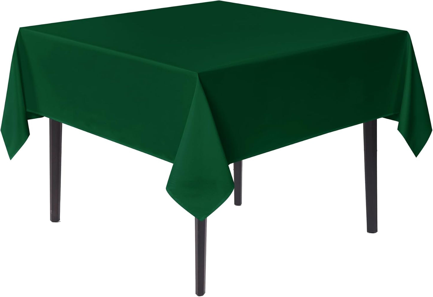 sancua Small Square Tablecloths 36x36 Inch - Hunter Green Table Cloth for Square or Round Tables, Washable Polyester Fabric Table Cover for Christmas Nightstand End Bedside Tables