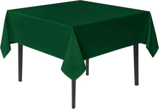 sancua Small Square Tablecloths 36x36 Inch - Hunter Green Table Cloth for Square or Round Tables, Washable Polyester Fabric Table Cover for Christmas Nightstand End Bedside Tables