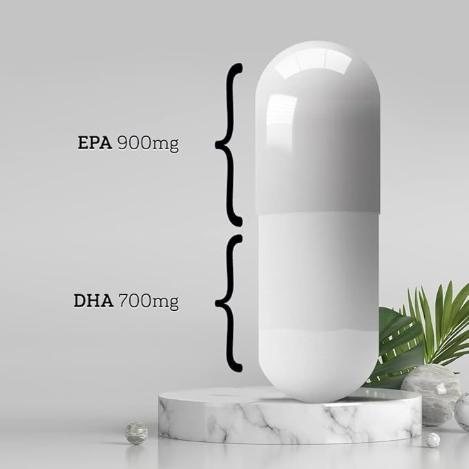DSO Vegan Omega 3 Algae Supplement - 180 Capsules - Plant Based Fish Oil Alternative - EPA & DHA Supplements - Algae Omega 3 Fatty Acids Supplement - Eco-Friendly Packaging - Made in The USA