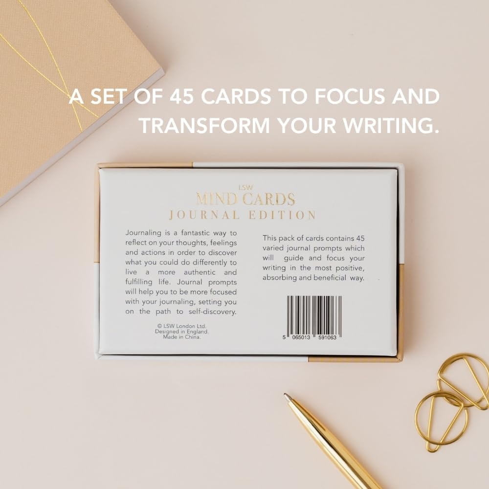 Mind Cards Journal Edition 45 Journal Prompts for Self-Discovery, Creativity, and Insightful Reflection for Men and Women