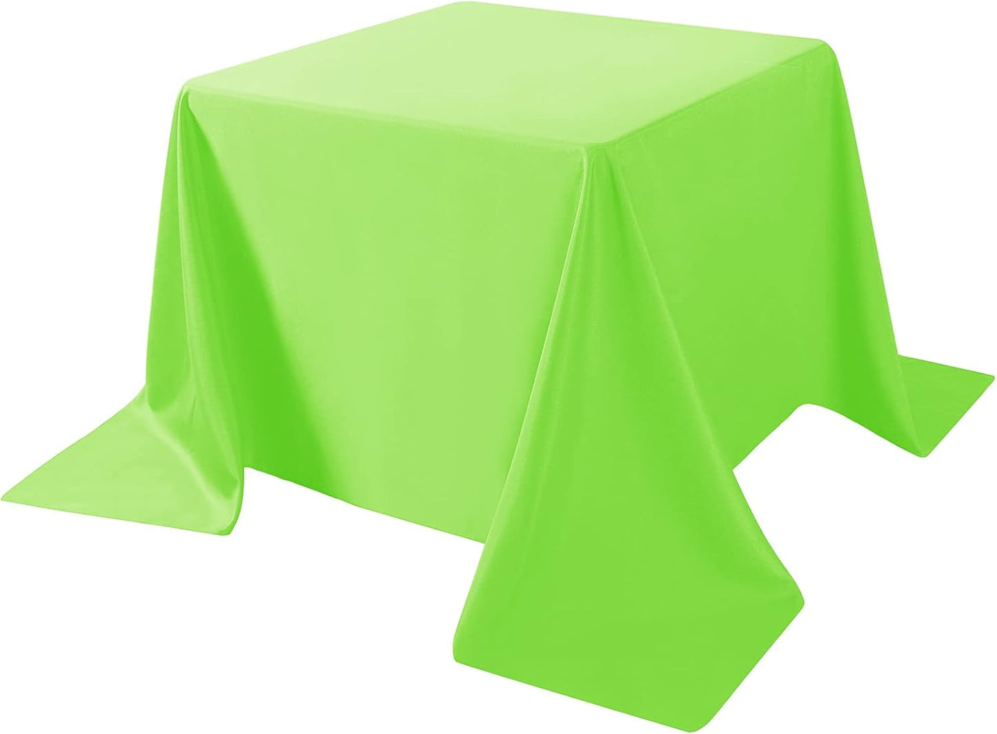 Cupuamon Square Tablecloth 90x90 inch Washable Polyester Fabric Table Cloth for Wedding Party Dining Banquet Decoration（90x90,Apple Green）