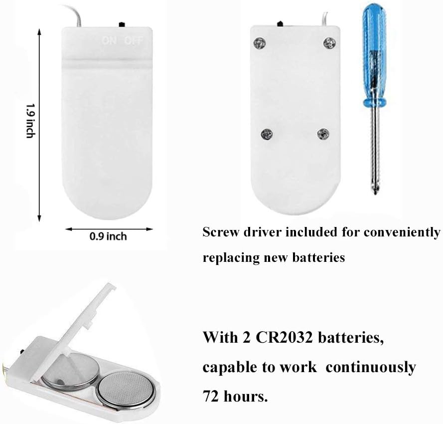 15 Pack Fairy Lights Battery Operated, 10ft 30 LED Mason Jar Lights Silver Wire Waterproof Firefly Mini Led String Lights for Table Party Wedding Centerpiece DIY Crafts Christmas Decor