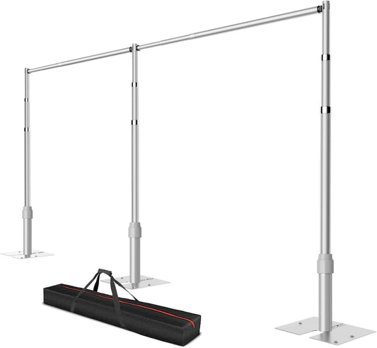 Pipe and Drape Backdrop Stand, 20x10ft Heavy Duty Adjustable Background Frame with Metal Base, Back Drop Holder for Parties Photography Wedding Photoshoot Decoration