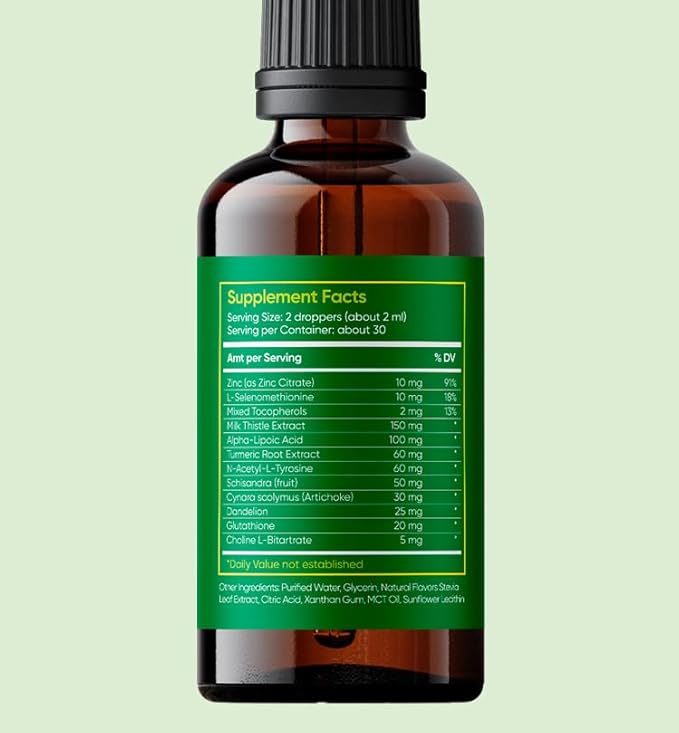 NanoLiverX - Nanoliposomal Silymarin Revitalized Liver Health Liquid Drops - Support Liver Cleanse Detox & Repair - Liver Supplement with Milk Thistle Silymarin Extract, Artichoke and More