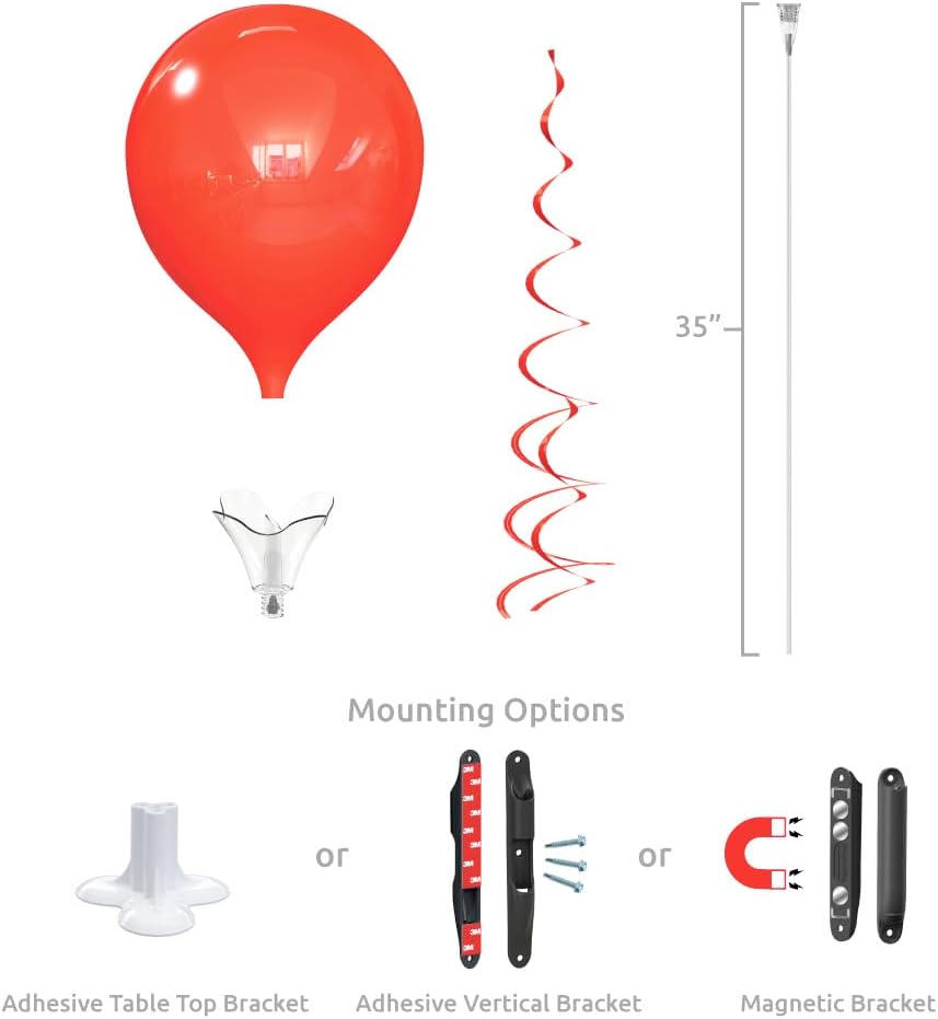 PermaShine - Reusable and Helium Free Balloon Bouquet - Permanent Plastic Indoor and Outdoor Balloons