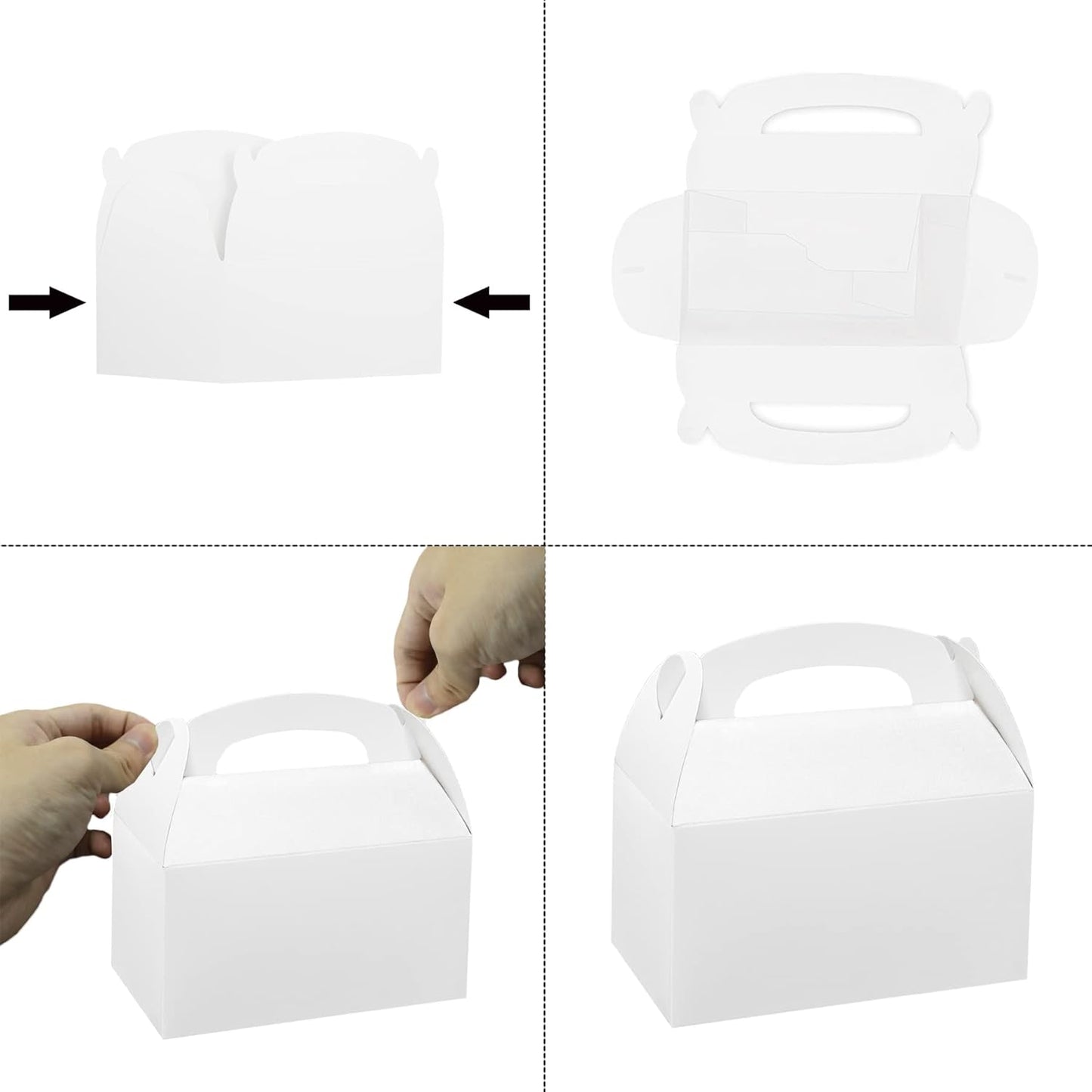 Xxcxpark 24 PCS White Gift Boxes 6.2x3.5x3.5 inches, Party Favor Kraft Paper Gift Packaging Box with Lid for DIY Crafting, Cube, Cupcake, Kraft Present Boxes for Birthday, Wedding