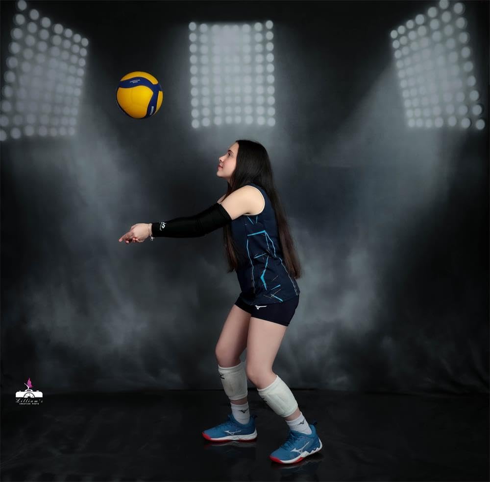 Kate 10x10ft Sports Stadium Photography Background Artistic Backdrop for Portrait Smoky Grey Spotlight Photo Background