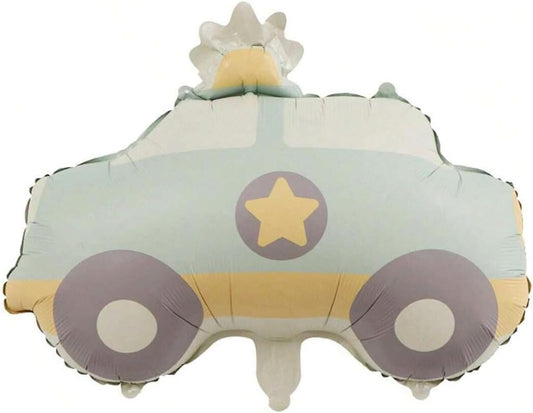 Matte Police Car Foil Balloon Police Vehicle Birthday Party Decorations For Boy Sheriff Police Theme Surprise Banquet Baby Shower Anniversary Decor