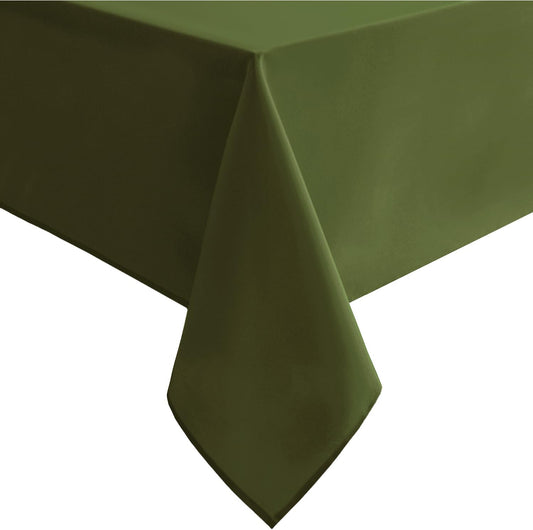 Hiasan Olive Green Square Tablecloth - Waterproof and Spillproof Restaurant Washable Polyester Table Cloth for Dining Room, 30 x 30 Inch
