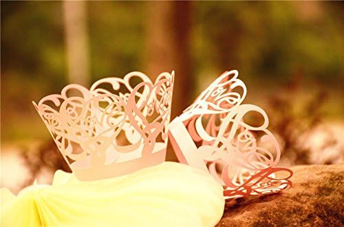 Joinwin Newly Design 48pcs Pink Laser Cut Cupcake Wrappers Wraps Wedding Supplies Accessories Laser Cut Cupcake Wrappers Christmas
