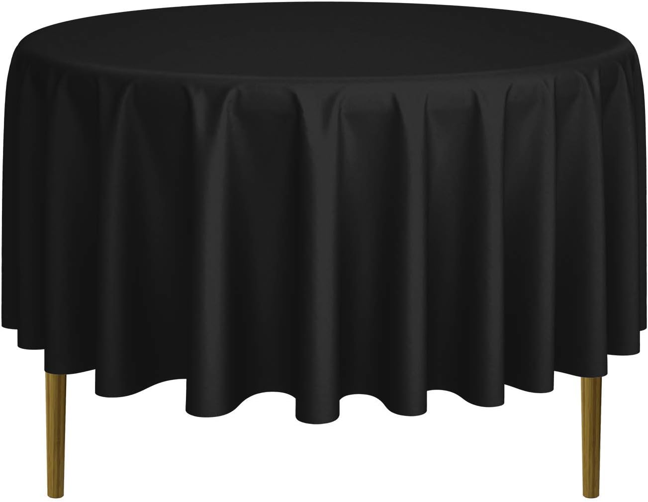 Lann's Linens - 10 Premium 90" Round Tablecloths for Wedding/Banquet/Restaurant - Polyester Fabric Table Cloths - Black