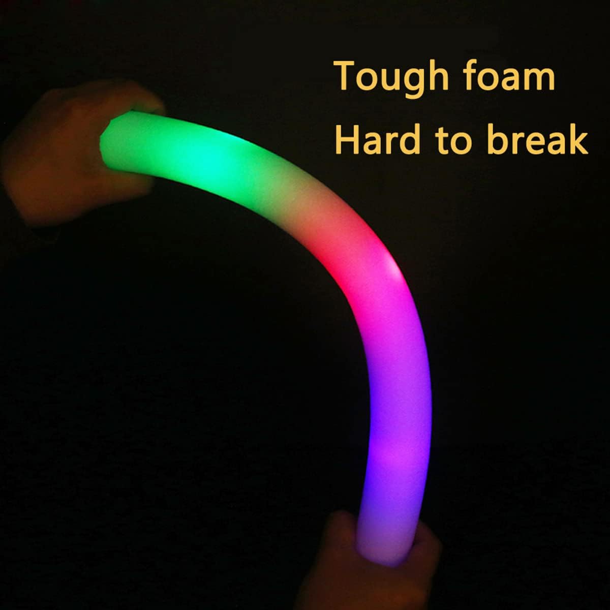 Foam Glow Sticks 110 Pcs,Glow in The Dark Party Supplies Light Up Batons Party Favors with 3 Modes Colorful Flashing for Party Wedding Birthday Concert Halloween Christmas