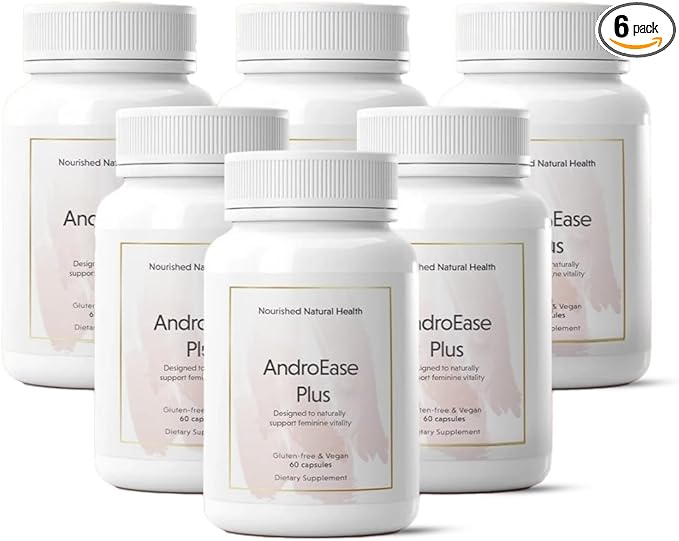 Nourished AndroEase Plus for Women’s Health - Zinc, Reishi, Green Tea and Saw Palmetto for Women - for Energy, Vitality, Facial Hair and Daily Wellness - 360 Capsules, Made in USA