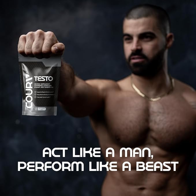 COURA Mens Testo - 220 Capsules 55 Servings - Vitamins for Men - Mens Testo - Shilajit Zinc Magnesium L Arginina Citrulina Beta
