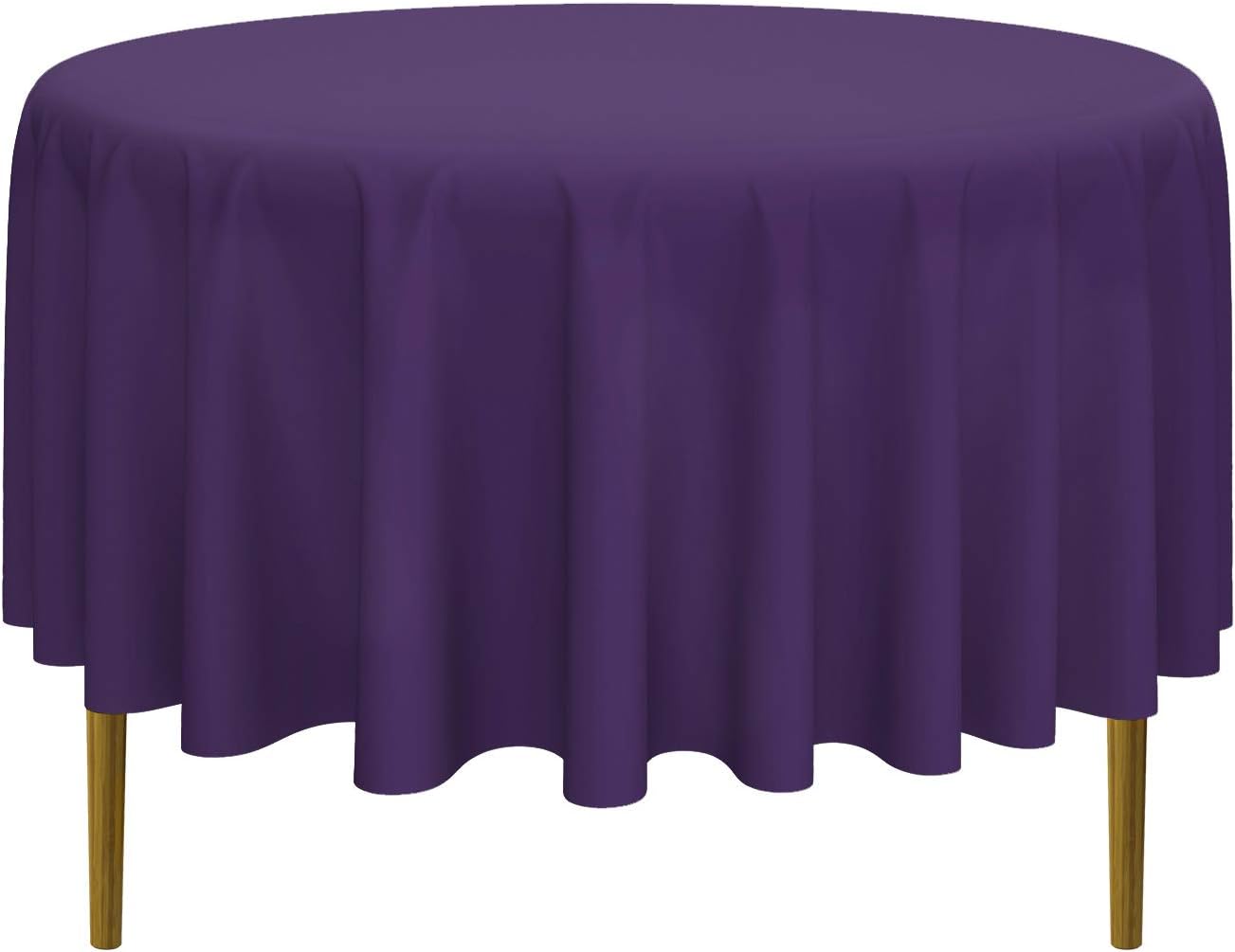 Lann's Linens - 10 Premium 90" Round Tablecloths for Wedding/Banquet/Restaurant - Polyester Fabric Table Cloth - Purple