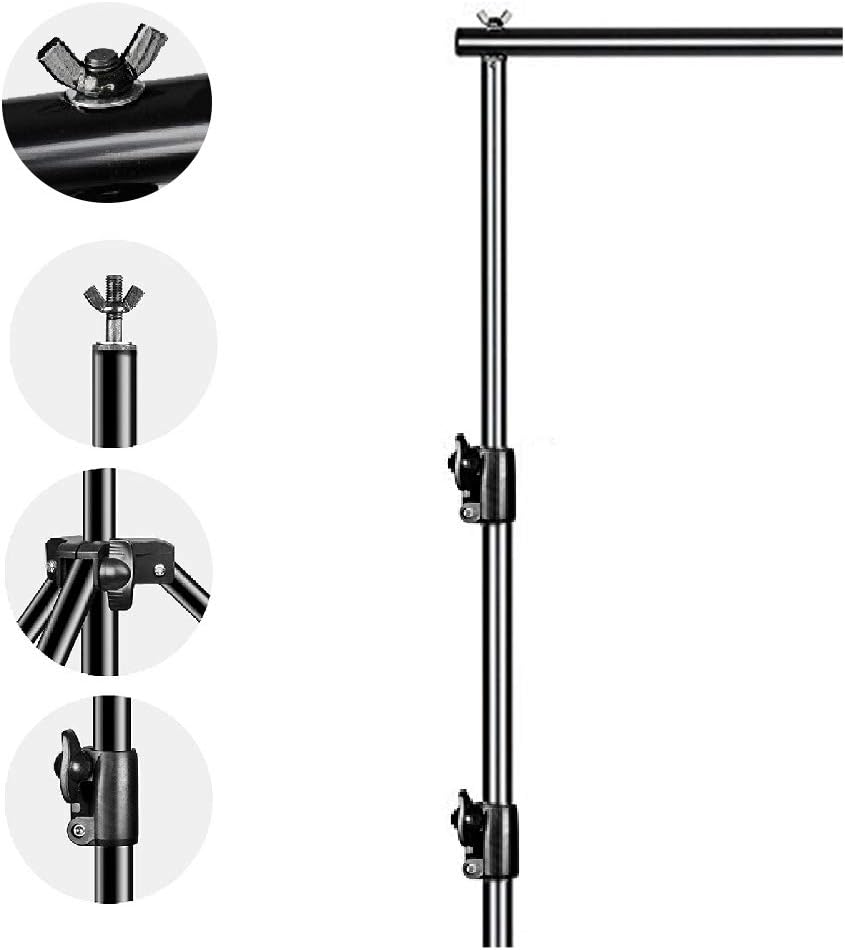 SLOW DOLPHIN Photo Video Studio 12ft (W) x 10ft (H) Heavy Duty Adjustable Photography Backdrop Stand Background Support System Kit with Carry Bag