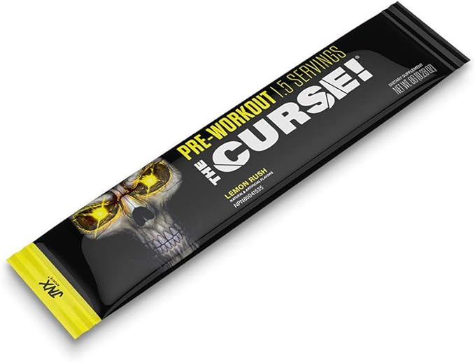 JNX SPORTS The Curse! Pre Workout Powder for Men & Women, Caffeine, Beta-Alanine, Creatine, L-Citrulline, Sample Variety Pack, 5X 8g Samples – Boost Energy, Strength & Focus