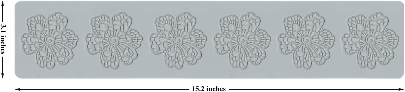 Embossing Lace Fondant Mold, Multi Circle Flowers Lace Mat Wedding, Silicone Molds for Cake Decorating Tool, Cake Lace Molds