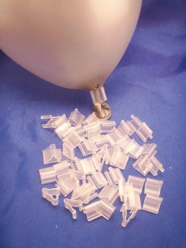 PMU Balloon Accessories for Mylar and Latex Balloons Clear/Transparent Balloon Clips No Tying Needed Clips for Sealing Balloons (100/Pkg) Pkg/1