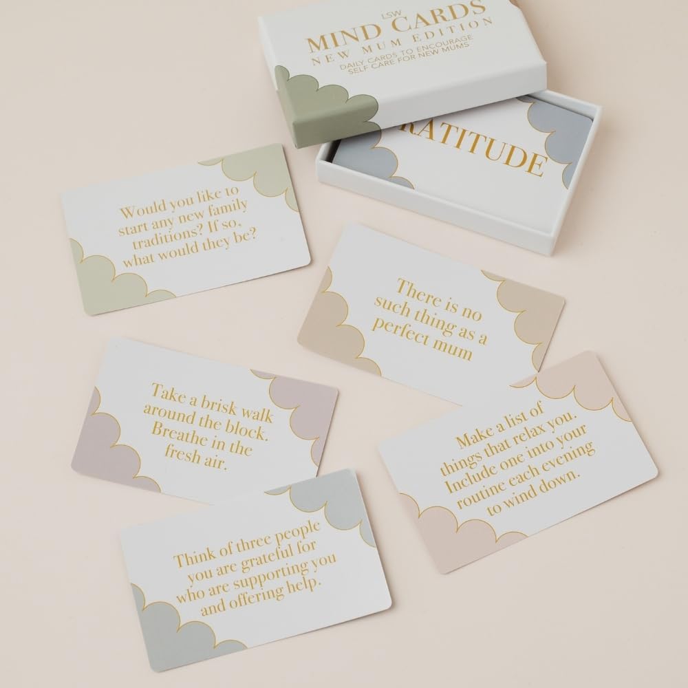 Mind Cards New Mum Edition 45 Mindfulness Cards for Women Postpartum Self Care Survival Kit Perfect for New Mom