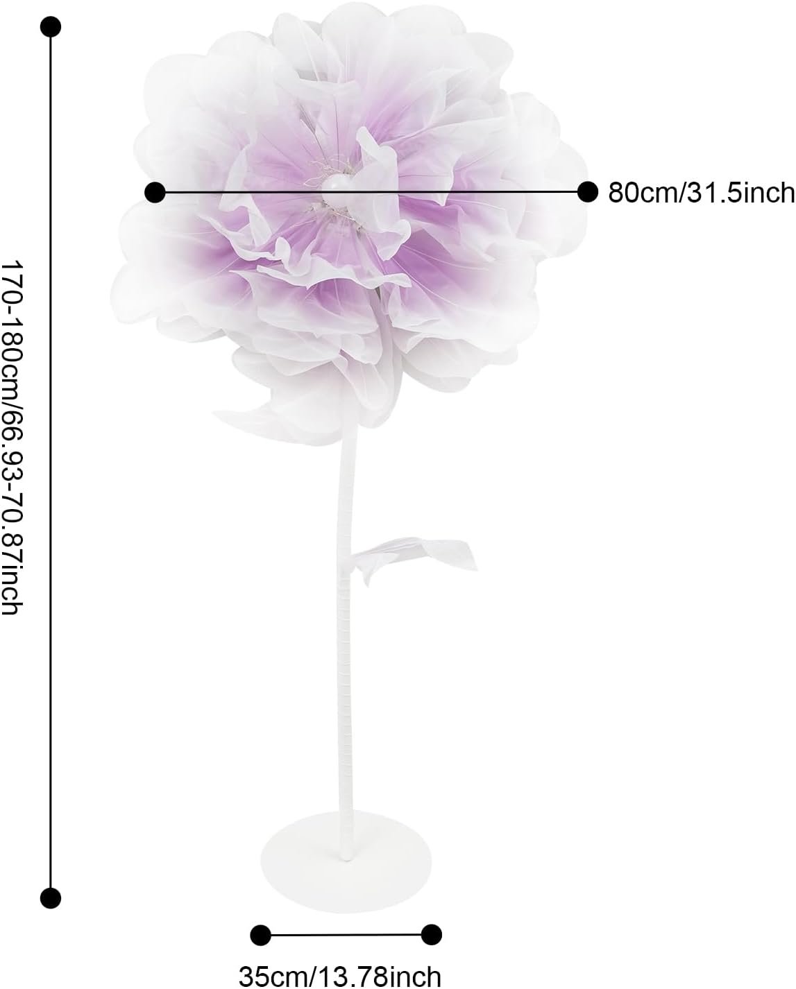 Wedding Giant Electric Artificial Flower, Auto Blooming Artificial Flowers with Lights, Large Peony Electric Flower Decor with Auto Open/Close for Home Wedding Party Decoration, Purple