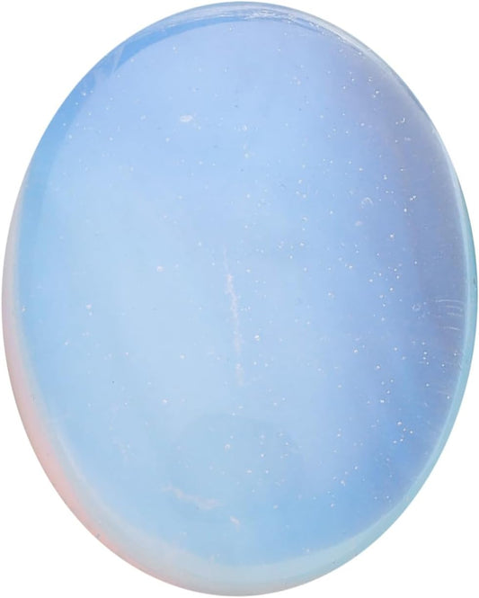 1.8” Opalite Chakra Crystals, Thumb Worry Stones for Anxiety, Adult Sensory Items for Woman or Man, Anxiety Relief Items Fidget for Sensory Stones