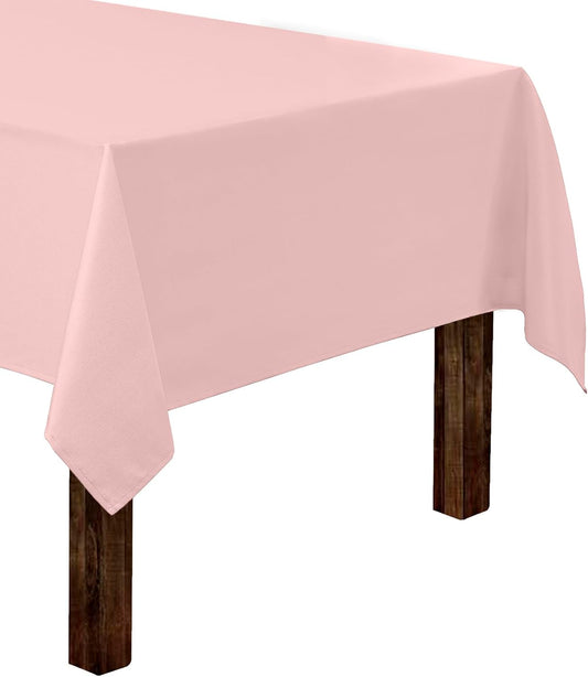 Gee Di Moda Rectangle Tablecloth - 60 x 102 Inch Pink Table Cloth for 6 Foot Rectangle Table - Heavy Duty Washable Fabric - for 6 Ft Buffet Table, Holiday Party, Dinner, Wedding & Baby Shower