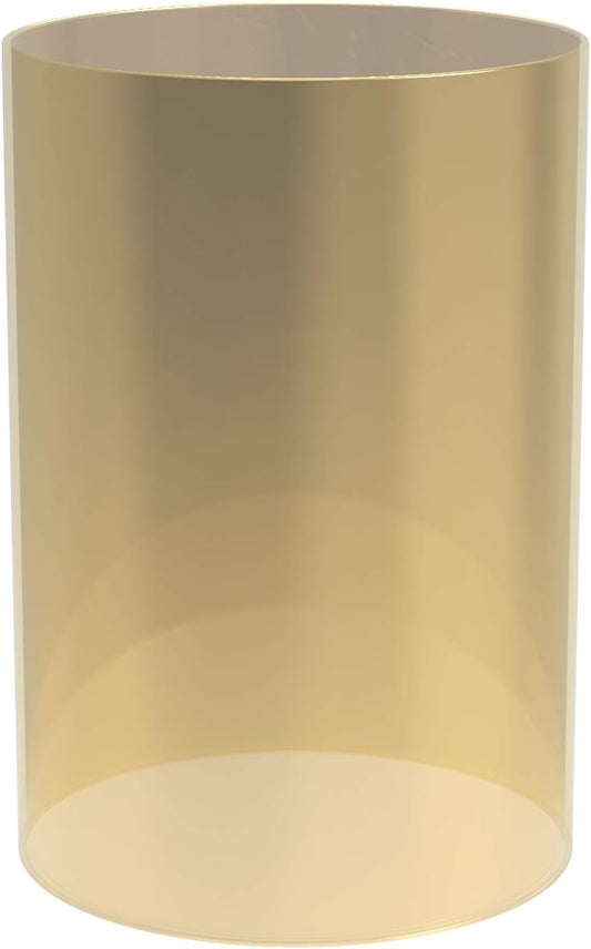 Electroplated Glass Hurricane Mirror Effect Cylinder Candle Holder Bottomless Glass Sleeve Lamp Shade Replacement (Gold,4X8)