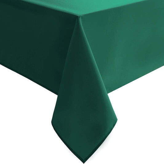 Hiasan Rectangle Tablecloth - Waterproof Wrinkle Resistant and Spillproof Washable Fabric Table Cloth for Dining Room Kitchen, Emerald Green, 60 x 120 Inch
