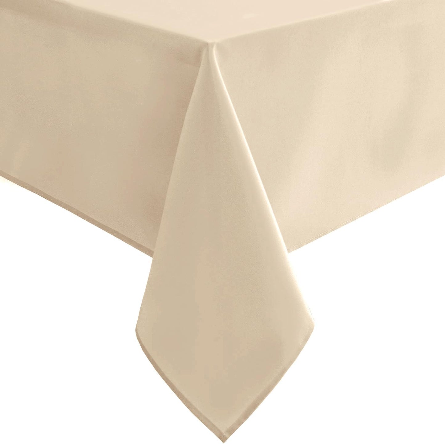 Hiasan Square Tablecloth - Waterproof Washable Polyester Table Cloth for Dining Room Kitchen Party Camping, Beige, 54 x 54 Inch