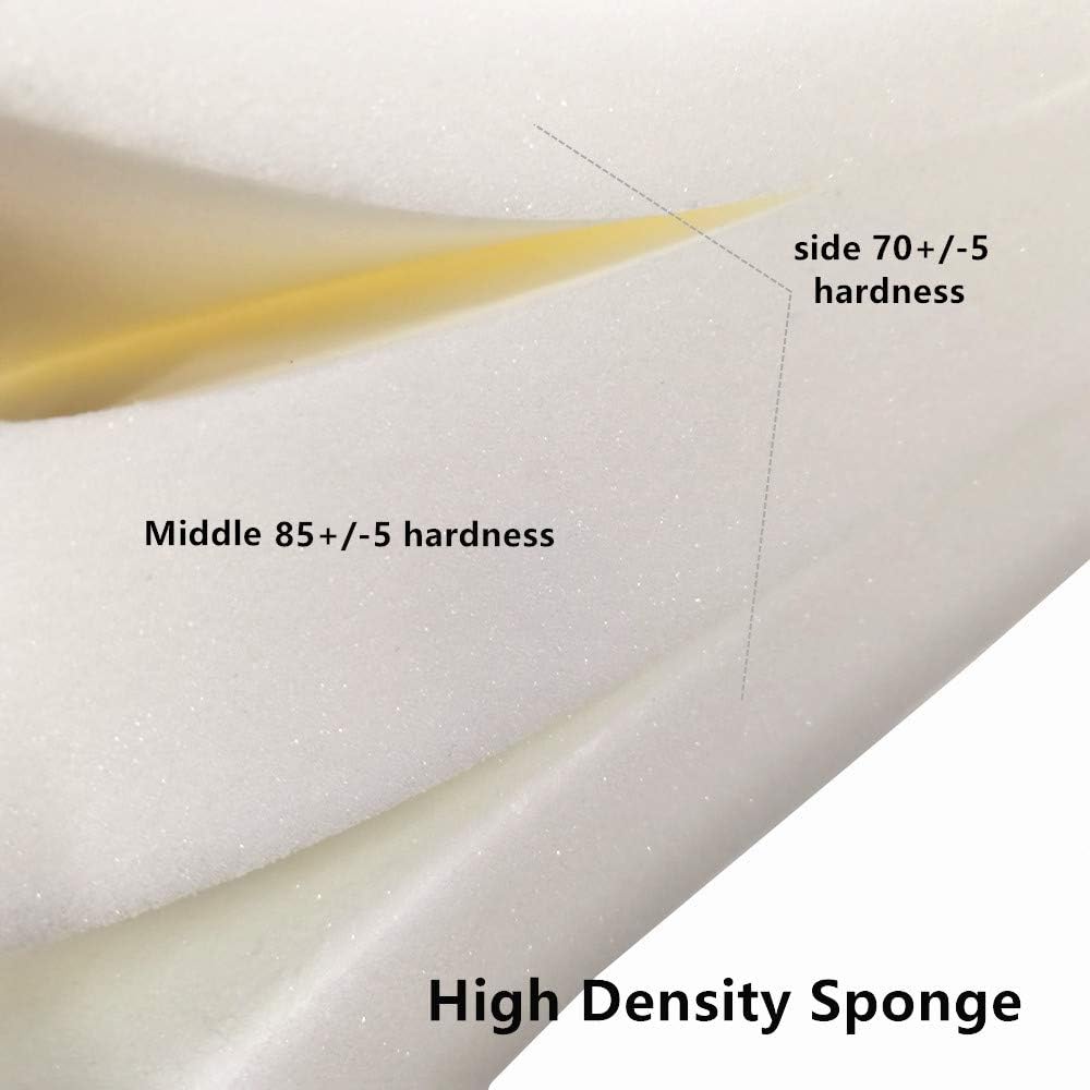 NGT new guide steps Yoga Bolster Pillow for Meditation and Support - Rectangular Yoga Cushion Foam Wedges Washable Suede Pillowcase for Men and Women with Carry Handles.…