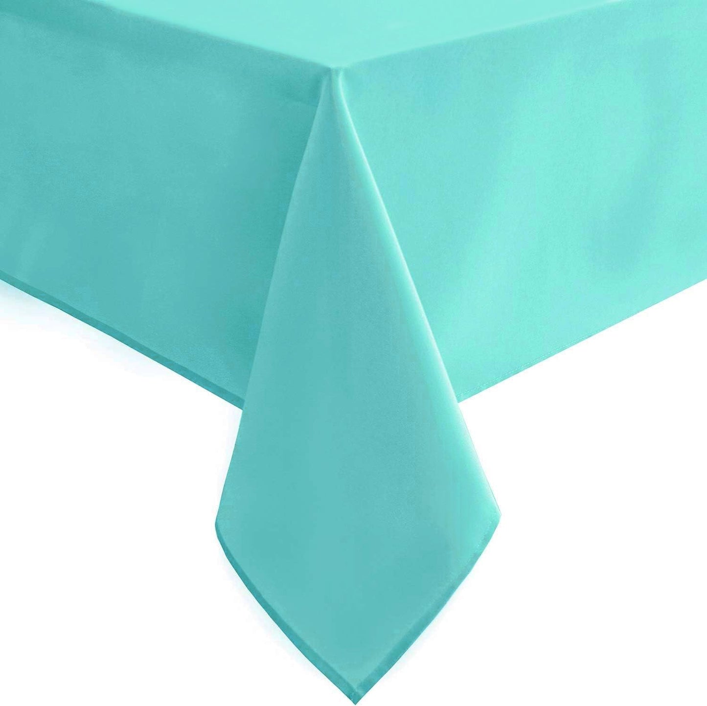 Hiasan Light Blue Rectangle Tablecloth - Waterproof and Spillproof Washable Fabric Table Cloth for Dining Room Kitchen Party and Outdoor, 60 x 84 Inch