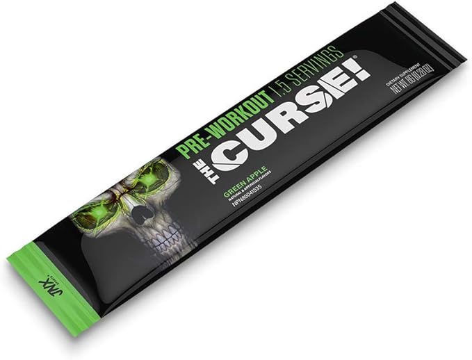 JNX SPORTS The Curse! Pre Workout Powder for Men & Women, Caffeine, Beta-Alanine, Creatine, L-Citrulline, Sample Variety Pack, 5X 8g Samples – Boost Energy, Strength & Focus