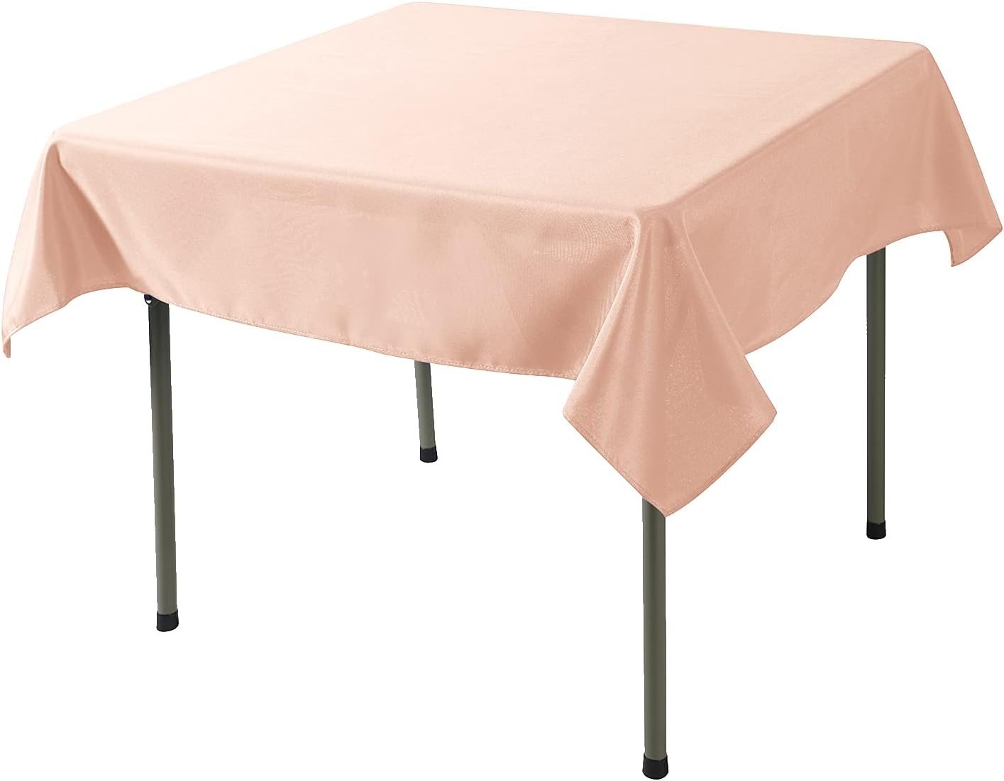 Cupuamon Square Tablecloth 70x70 inch Washable Polyester Fabric Table Cloth for Wedding Party Dining Banquet Decoration（70x70,Dusty Pink）