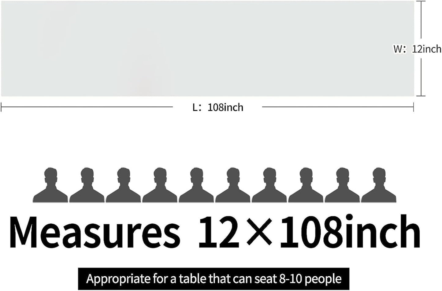 15-Pack Satin Table Runner Silver 12 x 108 inches Long, Table Runners for Wedding, Birthday Parties, Banquets Decorations（15 Pack, 12x108 Inch, Silver）