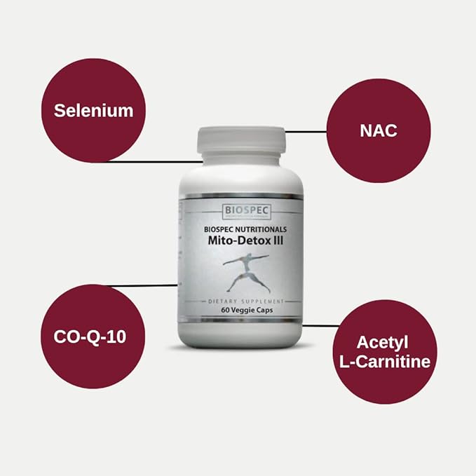 Mito-Detox III – N-Acetyl Cysteine (NAC), Acetyl L-Carnitine, Alpha Lipoic Acid (ALA), Co-Q-10