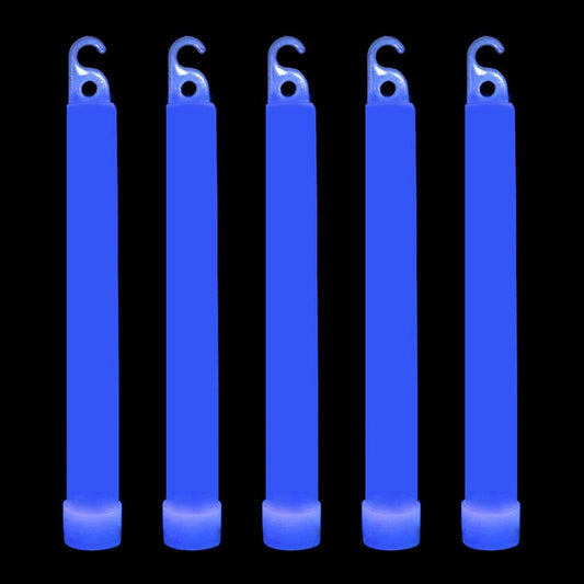 novelinks 50 Pcs 6'' Premium Glow Sticks Bulk - Ultra Bright Large Glow Necklaces Light up Glow in The Dark , Emergency Glow Sticks, Long-lasting Lighting Waterproof(Blue)