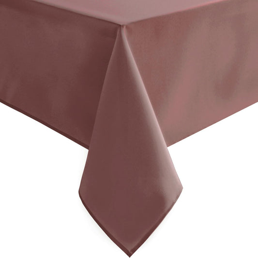 Hiasan Dusty Rose Tablecloth for Rectangle Tables - Waterproof and Spillproof Washable Fabric Table Cloth for Dining Room Kitchen Party, 60 x 102 Inch