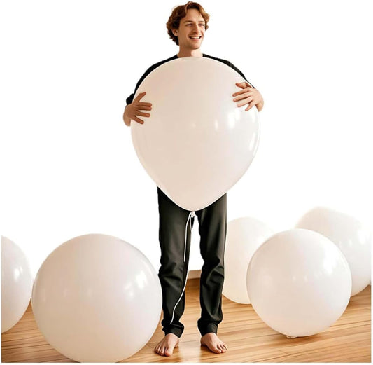 50 Pack White Balloons 24 Inch White Latex Party Balloon for Wedding, Birthday, Baby Shower and More
