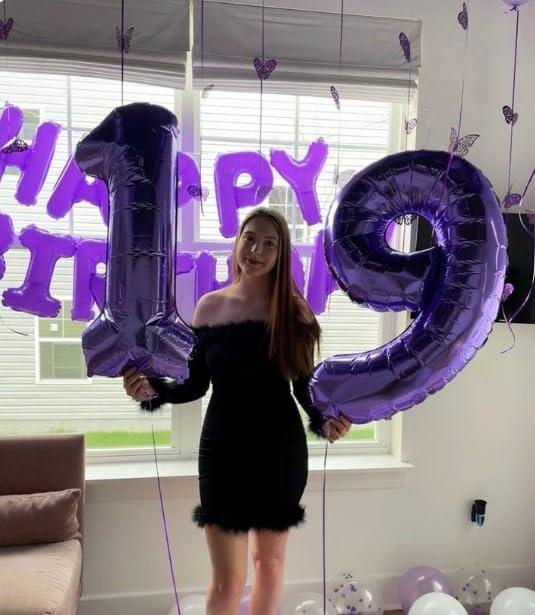 Purple Number 13 Balloon 40 Inch Birthday Decorations, Number 13 Balloon Birthday Party Decorations, Anniversary Decorations Graduations Party Supplies