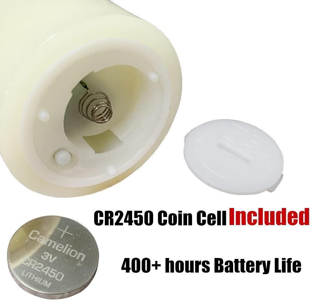Eywamage Timer Flameless Votive Candles 2 inch x 3 inch , Flickering Small LED Pillar Candles Batteries Included, Ivory Christmas Home Decor 6 Pack with 5 hours timer